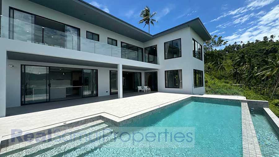 New 4-Bed 428 sqm Contemporary Coastal View Pool Villa, Maenam